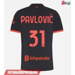 Lacne Ženy Futbalové dres AC Milan Strahinja Pavlovic #31 2026-27 Krátky Rukáv - Tretina